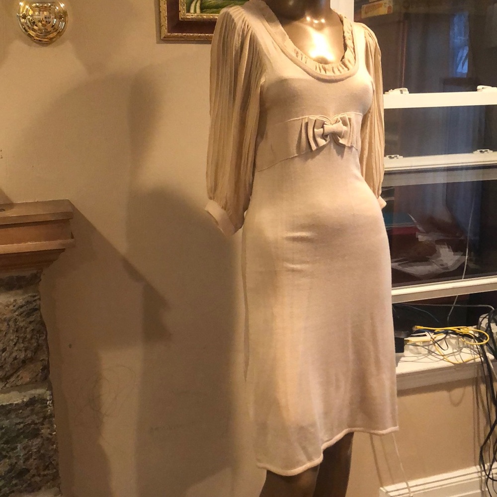 Mee MiLeid silk balloon sleeve knit dress size 4